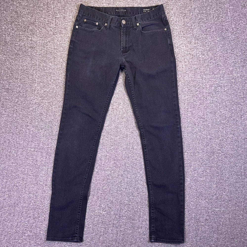 Bullhead Jeans Mens 32x32 Black Skinny Skinniest Grunge Casual Stretch Denim - Picture 5 of 14